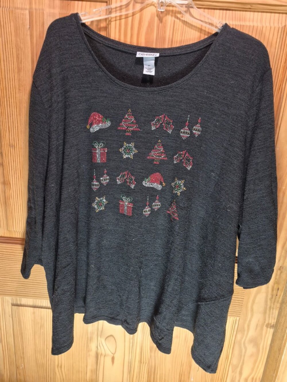 Catherines 5X Christmas Winter Lightweight Top